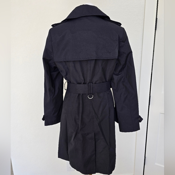 Lauren Ralph Lauren Trench Coat Sz S Navy Trench Coat - Picture 2 of 11